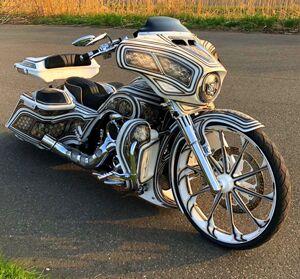 进口哈雷大滑翔v缸复古金刚狼夜路德突破者太子大排量巡航摩托车