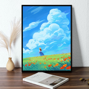 【可爱小女孩】数字油画diy填充手工上色丙烯画手绘涂色画油彩画