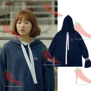 2020春秋韩剧大力女子都奉顺朴宝英同款喇叭袖连帽卫衣女上衣外套