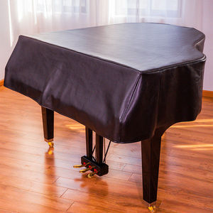 皮革三角钢琴罩罩轻奢新款欧式钢琴防尘罩盖布黑色现代简约pu皮