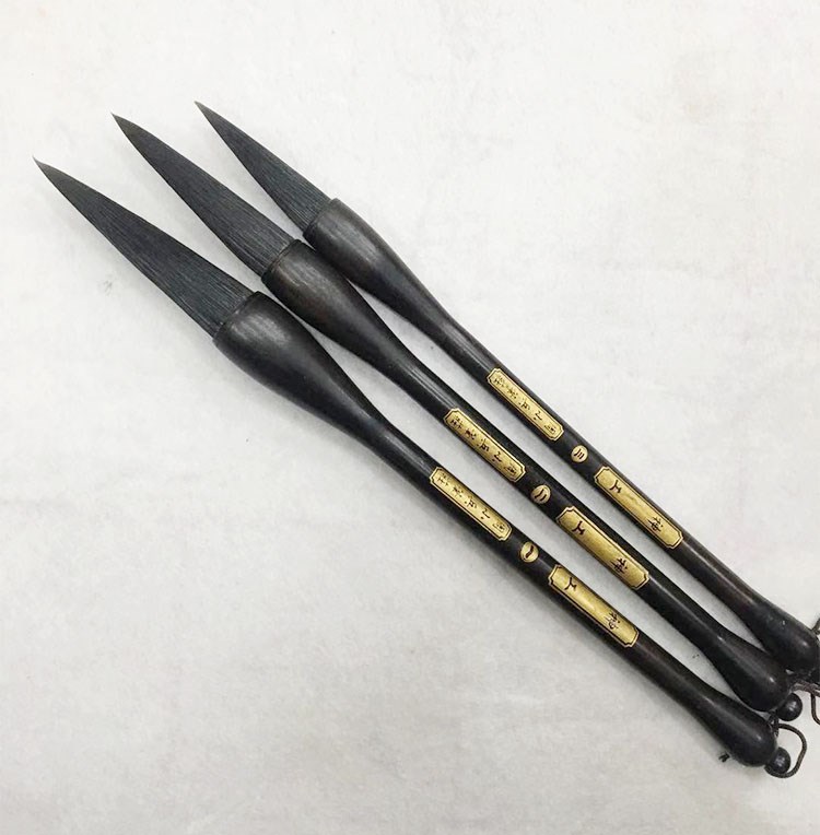 周小兵笔庄 神工 黑猪鬃硬毫书画毛笔山水国画毛笔文房四宝.