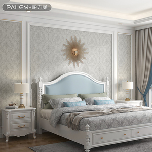 帕力美奢华欧式大马士革墙布2024新款卧室客厅壁纸电视背景壁布