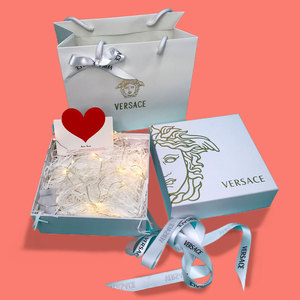 范思哲versace礼盒香水空盒子手提袋礼品盒包装纸袋衣服皮带t恤盒