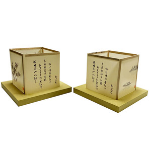 led方形河灯祈福许愿灯中秋节水灯diy图案节庆活动定制接电河灯船