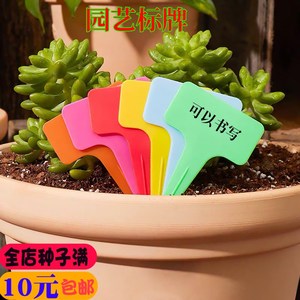 园艺标签蔬菜多肉花卉绿植物阳台盆栽插地标牌防水标识牌塑料插牌