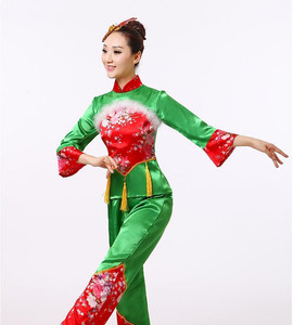 秧歌服 2020新款女成人演出服套装中老年二人台舞蹈二人转演服