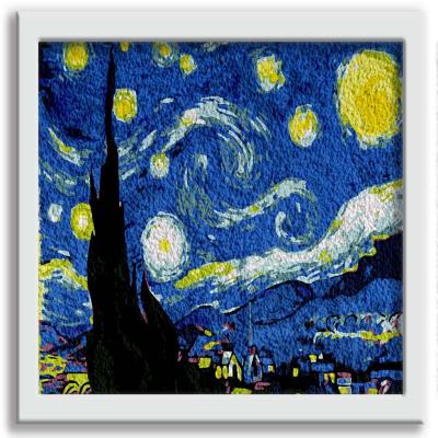 新品成人纸浆画套装创意复杂风景立体装饰泥画木板diy手工画黏土