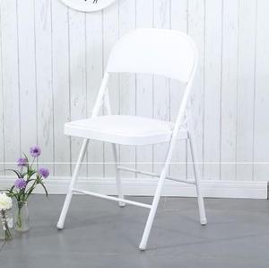 折叠椅子可收纳复古有靠背的背靠家用经济型白色结婚可以收不占地