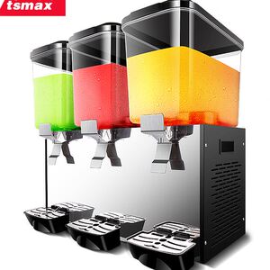 维思美三缸饮料机冷热双温商用冷饮机 大容量18l现调自助餐果汁机