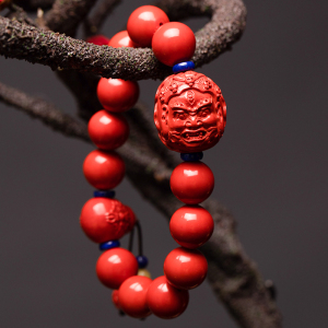 灵丹真朱砂原矿手链手串男士天然配饰本命年生日礼物网红小众原创