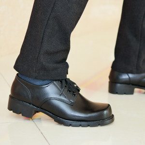 配发02士兵皮鞋保安劳保鞋常服士官正装义务兵男制式大头工装皮鞋