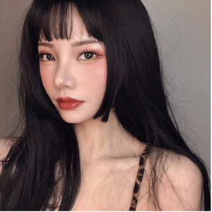 公主切双马尾假发