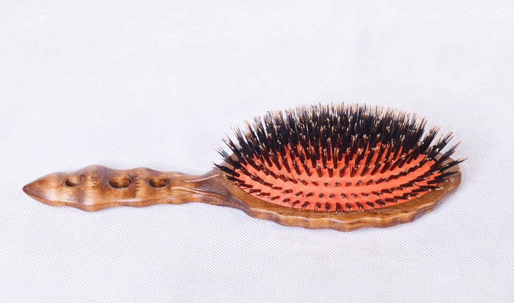 s.park ys-851专业包发梳 核桃木猪鬃毛盘发顺发梳子