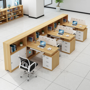 财务办公桌2/4/6人屏风桌双人时尚现代写字楼职员桌椅组合3人卡位