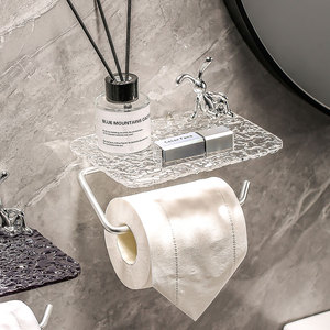 卫生间纸巾盒卷纸架厕所壁挂式免打孔卫生纸置物架洗手间创意收纳