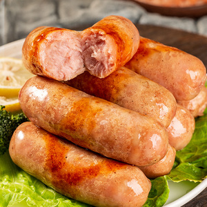 睿澳猪肉烤肠原味肉肠火山石黑胡椒正宗脆皮纯香肉肠热狗450g