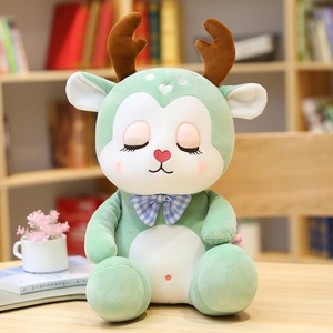 日本购可爱梅花鹿公仔长劲鹿毛绒玩具花花小鹿玩e偶布娃娃生日礼