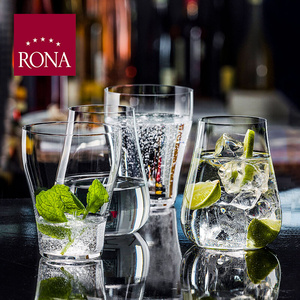 捷克进口rona洛娜韵雅水杯家用水晶玻璃杯子客厅泡茶杯气泡杯