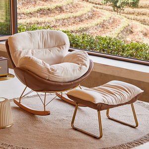 摇摇椅轻奢单人躺椅阳台网红款休闲椅北欧客厅可拆洗懒人摇椅沙发
