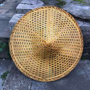 *斗签编斗帽竹笠帽防雨大号斗立帽草帽男女工地竹帽农夫农用遮阳