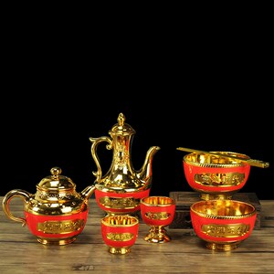 拜神茶杯酒杯供佛供神酒供杯塑料酒壶茶壶汤碗筷子果盘神台摆桌