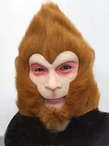 孙悟空齐天大圣面具逼真86版美猴王西游记六小龄童猴子动物头套