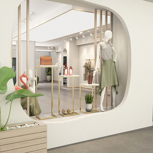 科达福服装店橱窗摆台女装店陈列架装饰台网红展台鞋包架装修道具