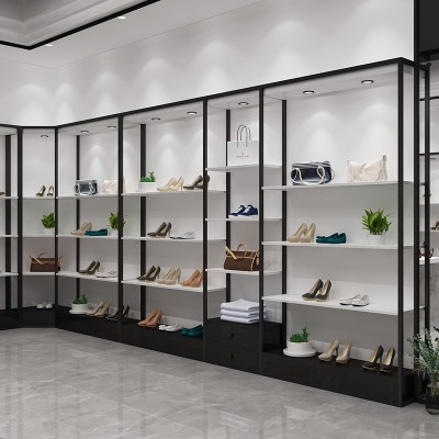 鞋店鞋架展示架店铺商用多层落地式鞋货架现代简约展柜创意包包架