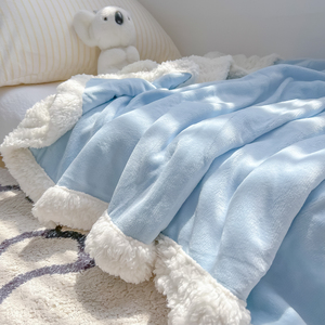 保暖羊羔绒毛毯加厚冬季空调毯牛奶珊瑚绒盖毯单双人沙发小被子