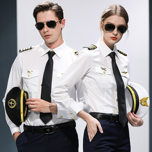 航空机师空乘服衬衣机长制服男女衬衫空少飞行员短袖酒店安保制服
