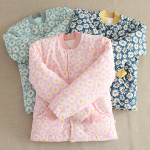 碎花女士丝棉棉袄成人大人修身田园风居家棉衣冬季加厚保暖棉衣服