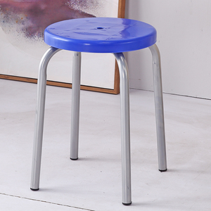 塑料圆凳家用桌板凳餐桌经济型餐厅实木圆凳成人简约时尚圆形凳子