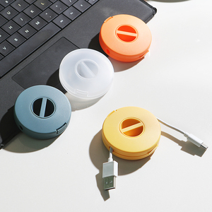 数据线收纳盒充电线旋转绕线卷线器便携随身手机线理线盒整理神器