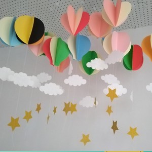 幼儿园热气球环创布置装饰室内屋顶吊顶挂件天花板吊饰空中挂饰