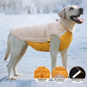 狗狗衣服冬季保暖羽绒棉衣金毛拉布拉多中型大型犬宠物秋冬装马甲