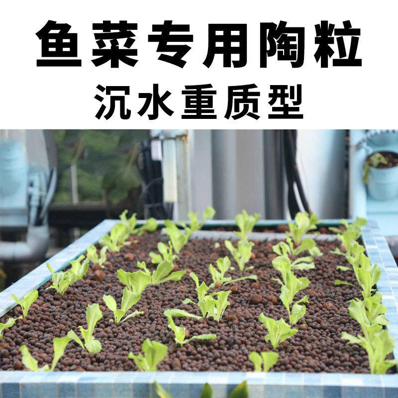 鱼菜共生陶粒水培生物陶砾花卉无土栽培专用沼泽过滤沉水重质陶粒