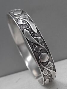 907店"西安"永利"足纹"黑白分明民国老银手镯子