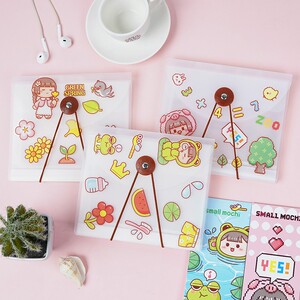 小麻薯贴纸收纳册手帐素材收纳包整理册手账工具活页插页式收纳袋册子