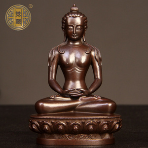 纯铜鎏金7寸21cm普贤王如来佛像藏传密宗家用供奉铜像摆件2人付款