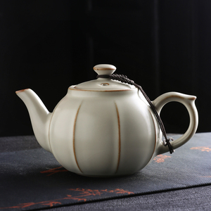汝窑茶壶陶瓷茶具小号茶壶开片汝瓷功夫红茶泡茶器单个壶西施家用