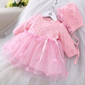 女宝百天小礼服一周岁女孩一个多月女婴儿公主裙衣服洋气春秋百岁