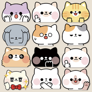 卡通可爱猫咪贴纸行李箱旅行箱笔记本电脑手机壳ipad小药箱贴画