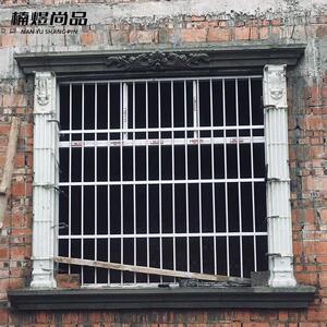 罗马柱带花窗套模具欧式外墙方形窗门套模具建筑模板预制水泥构件