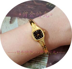 21新库存shaou/沙鸥牌方形镀金超小款进口芯石英手链女手表