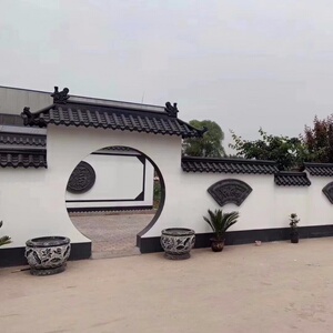 瓦一体仿古屋檐假门头中式室内外装饰瓦琉璃瓦片房檐雨薇服装设计