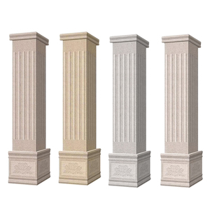 乡村别墅自建房外墙砖500x500大门罗马柱瓷砖外墙裙砖大理石窗线