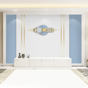 轻奢电视机背景墙壁纸现代客厅2022新款简约大气线条影视墙布壁画