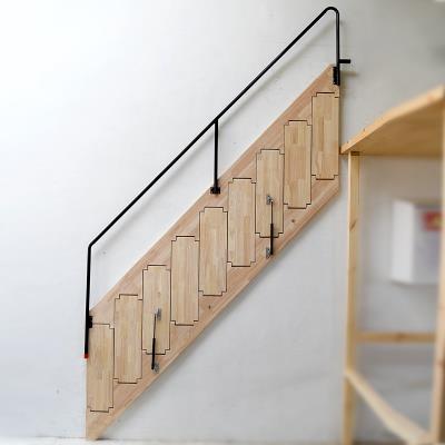 简易贴墙折叠楼梯靠墙隐形踏步台阶坡道斜坡板收纳梯网红梯同款
