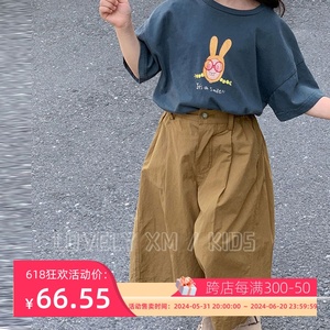女宝夏季短袖公主风儿童t恤薄新款韩国童装女孩大童韩系半袖衣服5