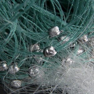 日本三层渔网网具开口咬铅坠子粘网坠网角子网铅坠鱼网配重坠花